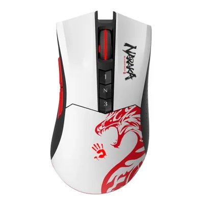 мышь A4Tech Bloody R90 Plus Naraka Белый-красный