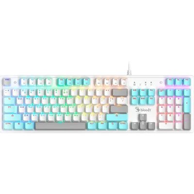 клавиатура A4Tech Bloody S510R Icy White Белый-голубой