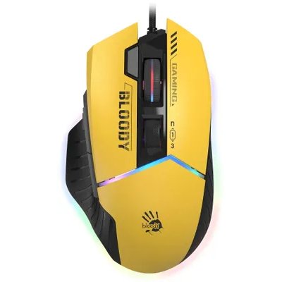 мышь A4Tech Bloody W95 Max Sports Lime Желтый-черный