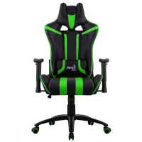 игровое кресло AeroCool AC120 AIR-BG черно-зеленый