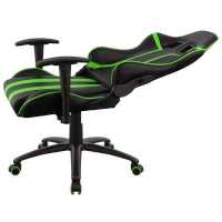 игровое кресло AeroCool AC120 AIR-BG черно-зеленый