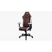 игровое кресло Aerocool Crown AeroSuede Burgundy Red бордовый-белый