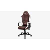 игровое кресло Aerocool Crown AeroSuede Burgundy Red бордовый-белый