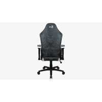 игровое кресло Aerocool Crown AeroSuede Steel Blue белый - синий