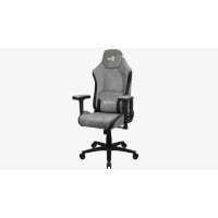 игровое кресло Aerocool Crown AeroSuede Stone Grey черно-серый