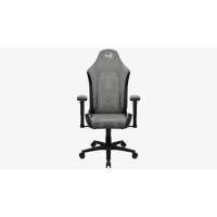 игровое кресло Aerocool Crown AeroSuede Stone Grey черно-серый