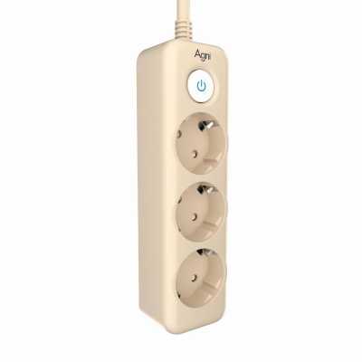 сетевой фильтр AGNI TP-FD3E-5m-ivory слоновая кость