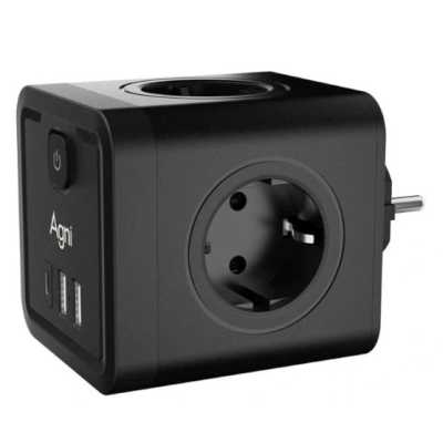 разветвитель AGNI TP-WJ3U4E-C-black черный