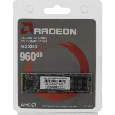 SSD диск AMD Radeon R3 Series 960Gb R3MS0960G8 Черный