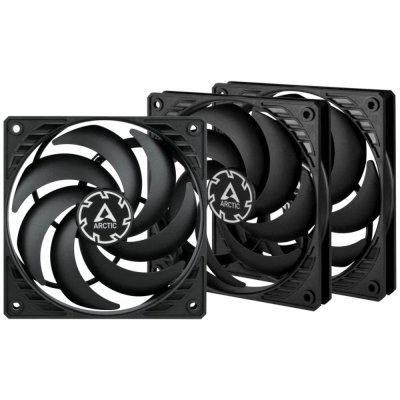 кулер Arctic P12 Slim PWM PST Black 3 Pack
