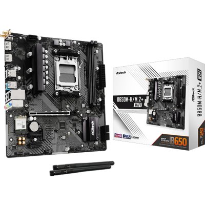 материнская плата ASRock B650M-H/M.2+ WiFi Черный