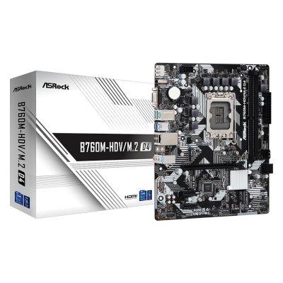 материнская плата ASRock B760M-HDV/M.2 D4 Черный
