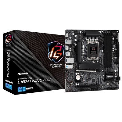материнская плата ASRock B760M PG Lightning/D4 Черный