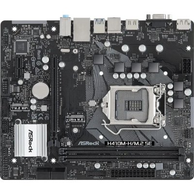 материнская плата ASRock H410M-H/M.2 SE Черный