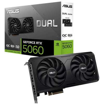 видеокарта ASUS nVidia GeForce RTX 5060 8Gb DUAL-RTX5060-O8G-EVO Черный