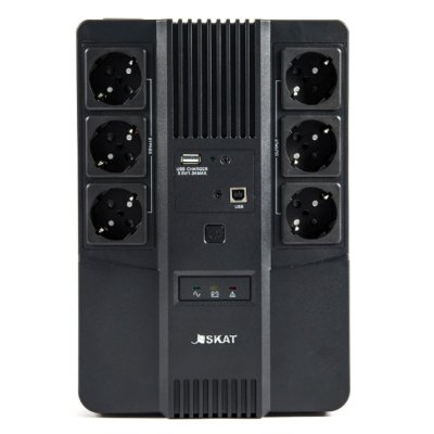 ИБП Бастион SKAT-UPS 600-AI-IN-1x7 Черный