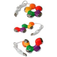 разветвитель USB Buro BU-HUB-C-4 цветной