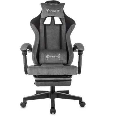 игровое кресло Бюрократ KNIGHT CUSTOM/F GR серый-черный