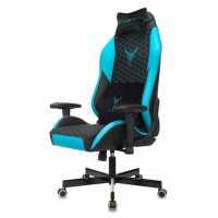игровое кресло Бюрократ KNIGHT NEON LBLUE черно-голубой