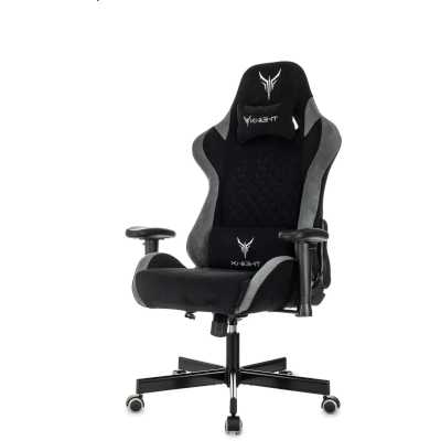 игровое кресло Бюрократ KNIGHT REGAL FABR-B черный-серый