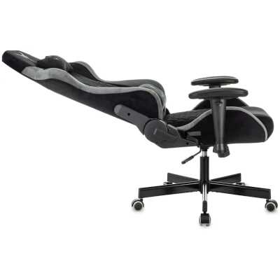 игровое кресло Бюрократ KNIGHT REGAL FABR-B черный-серый