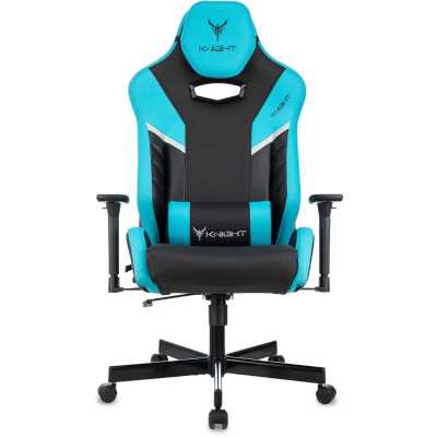 игровое кресло Бюрократ KNIGHT THUNDER 5X BL черно-голубой