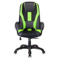 игровое кресло Бюрократ VIKING-9-BL+SD черно-зеленый