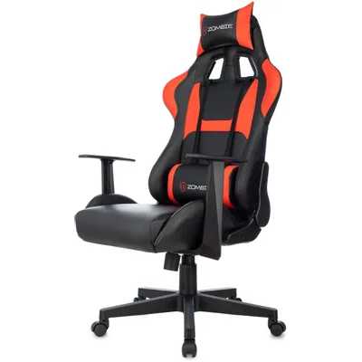 игровое кресло Бюрократ ZOMBIE Game Penta Black/Red черно-красный