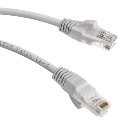 патч-корд Cabeus PC-UTP-RJ45-CAT.5E-0.3M-LSZH Серый
