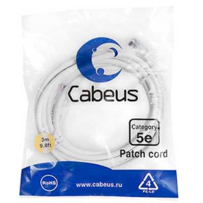 патч-корд Cabeus PC-UTP-RJ45-CAT.5E-3M-WH-LSZH Белый