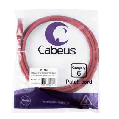 патч-корд Cabeus PC-UTP-RJ45-Cat.6-1.5m-RD-LSZH