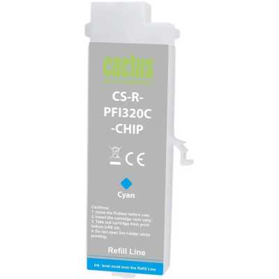 картридж Cactus CS-R-PFI320C-CHIP голубой