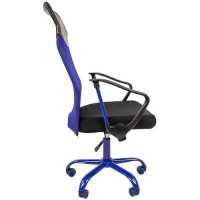 офисное кресло Chairman 610 CMet Black-Blue 7021401 черный/синий