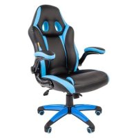 игровое кресло Chairman Game 15 Black-Blue черно-голубой