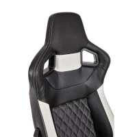 игровое кресло Corsair Gaming T1 Race Black-White черно-белый