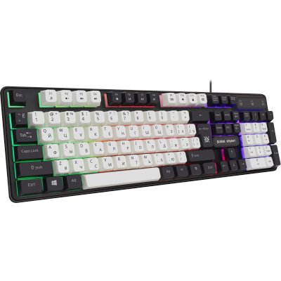 клавиатура Defender Dark Knight GK-077 White-Black Белый-черный