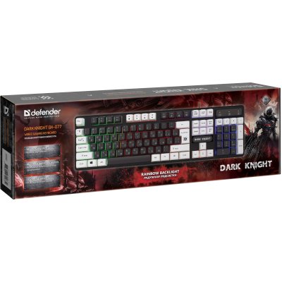 клавиатура Defender Dark Knight GK-077 Black-White Черный-белый