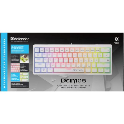 клавиатура Defender Deimos GK-303 White Белый