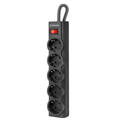 сетевой фильтр Defender ES largo 1.8m C14 Black 99506 черный