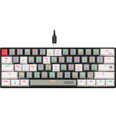 клавиатура Defender Forge GK-345R Черный-серый