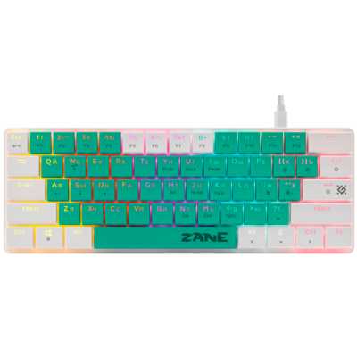 клавиатура Defender Zane GK-089 Green-White 45087 Белый-зеленый