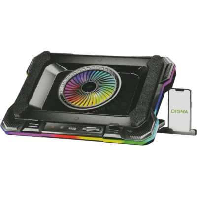 охлаждающая подставка Digma D-NCP190-1x100RGB Черный