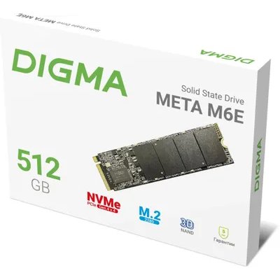 SSD диск Digma Meta M6E 512Gb DGSM4512GM6ET Черный