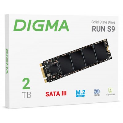 SSD диск Digma Run S9 2Tb DGSR1002TS93T Черный