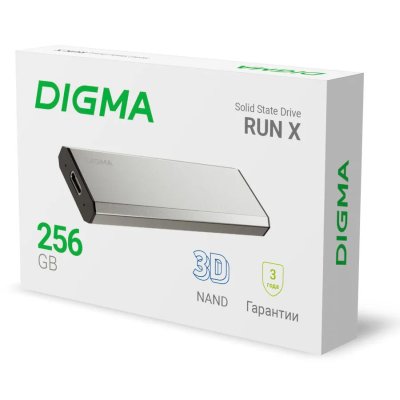 SSD диск Digma Run X 256Gb DGSR8256G1MSR Серебристый
