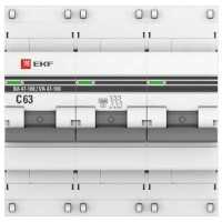 автоматический выключатель EKF ВА 47-100 3P (C) 10kA 63 А mcb47100-3-63C-pro