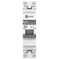 автоматический выключатель EKF ВА 47-63 1P (C) 4.5kA 6 А mcb4763-1-06C-pro