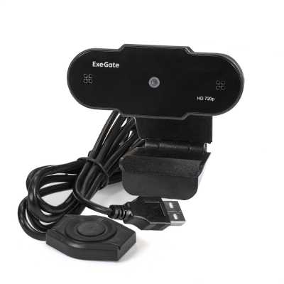 веб-камера ExeGate BlackView C525 HD Tripod черный