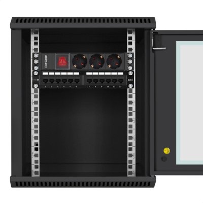 телекоммуникационный шкаф ExeGate EC-WM-9U.280.G.BLACK EX298626RUS Черный