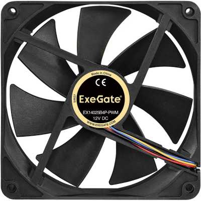 кулер ExeGate EX14025B4P-PWM EX288929RUS Черный
